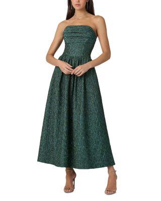 Lillia Jacquard Strapless Dress by SHOSHANNA