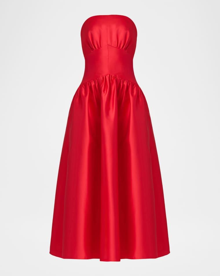 Midnight Posy Strapless Bustier Maxi Dress by SHOSHANNA