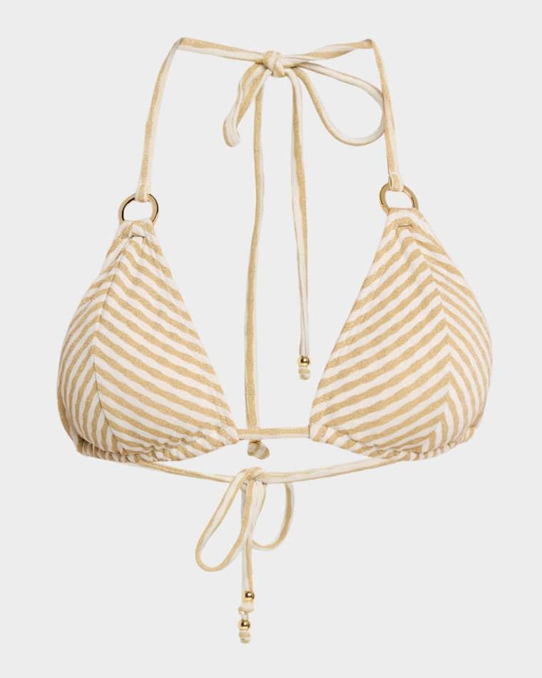 Mitered Striped Bikini Bottoms by SHOSHANNA