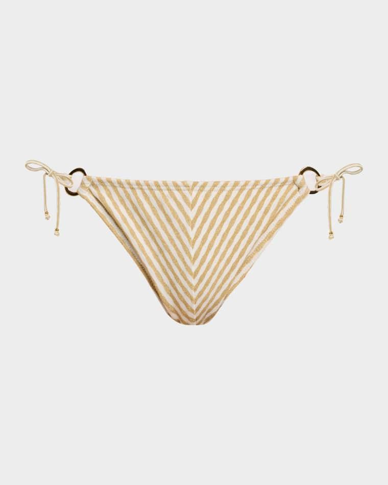Mitered Striped Triangle Bikini Top by SHOSHANNA
