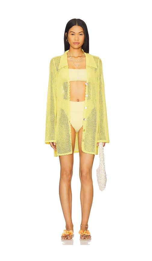 Show Me Your Mumu Button Up Coverup in Yellow by SHOW ME YOUR MUMU
