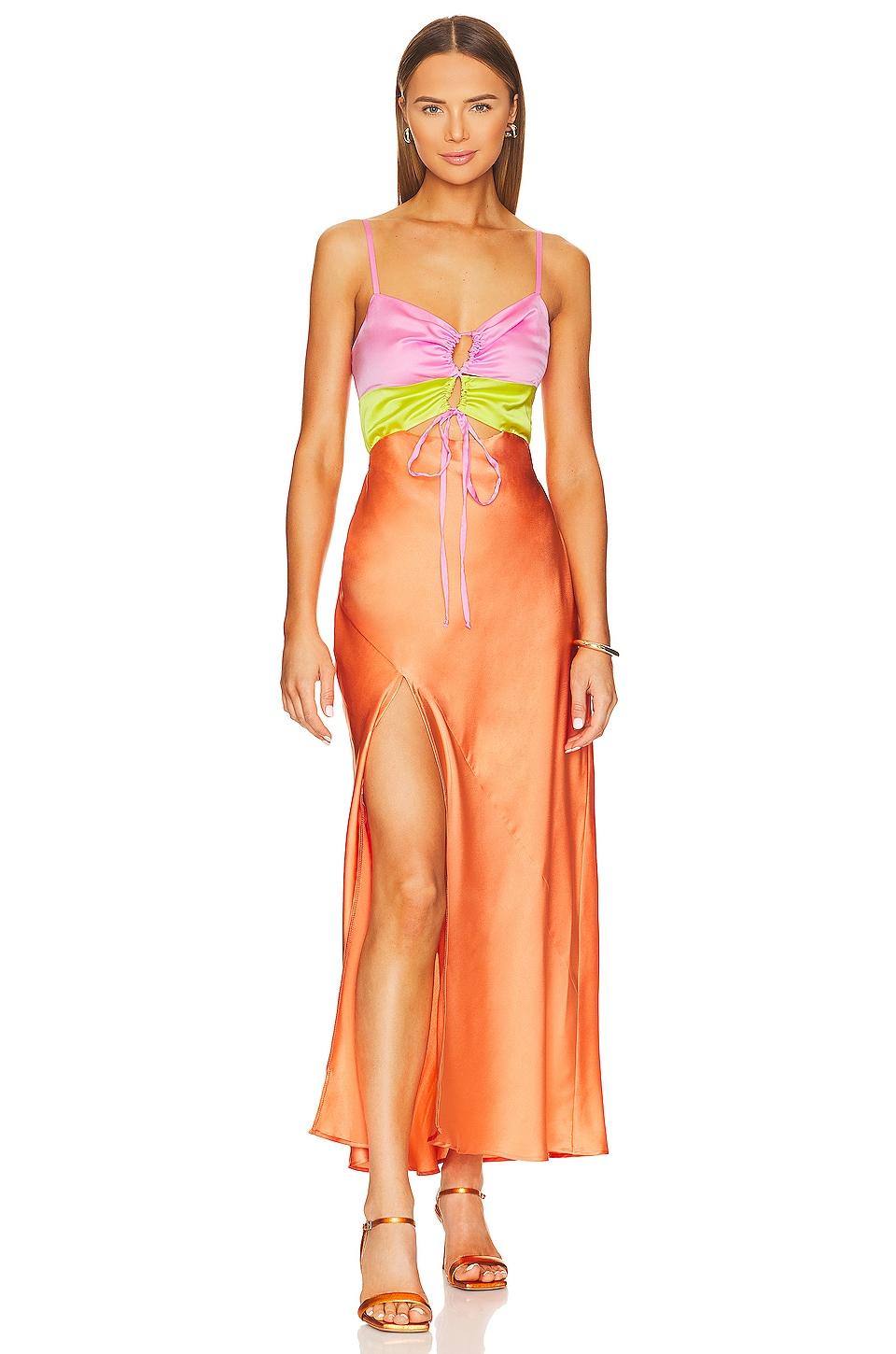 Show Me Your Mumu Calloway Cut Out Dress in Tangerine by SHOW ME YOUR MUMU