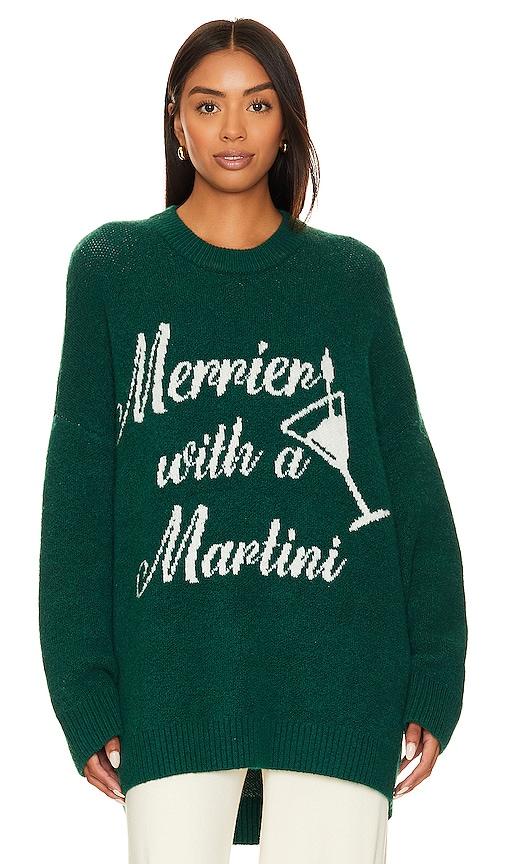 Show Me Your Mumu Classic Crewneck Sweater in Green by SHOW ME YOUR MUMU