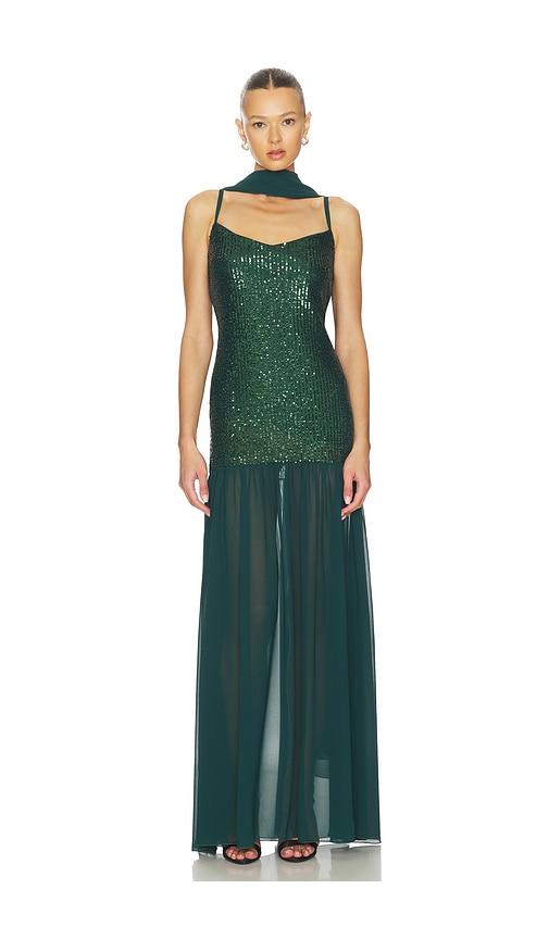 Show Me Your Mumu Dalia Maxi Dress in Dark Green by SHOW ME YOUR MUMU