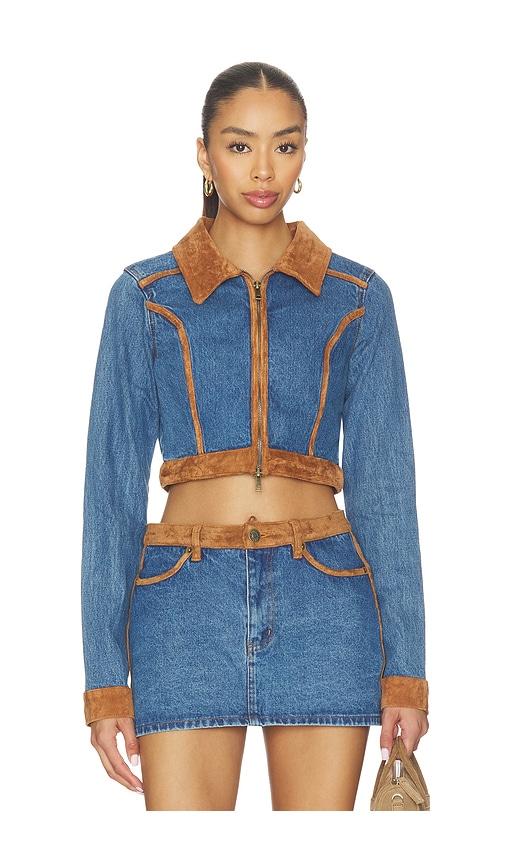 Show Me Your Mumu Dawson Jacket in Blue by SHOW ME YOUR MUMU