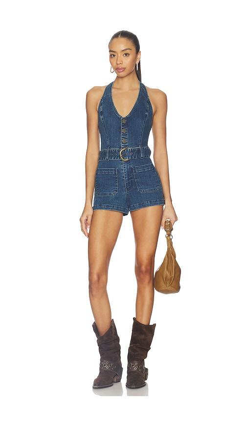 Show Me Your Mumu Fort Worth Romper in Blue by SHOW ME YOUR MUMU