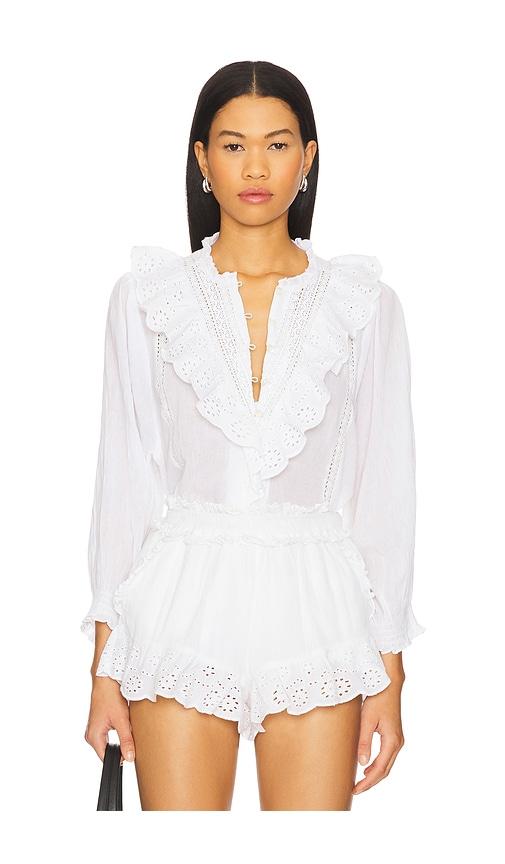 Show Me Your Mumu French Blouse in White by SHOW ME YOUR MUMU