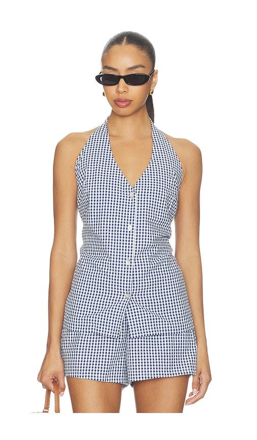 Show Me Your Mumu Hillary Halter Top in Blue by SHOW ME YOUR MUMU