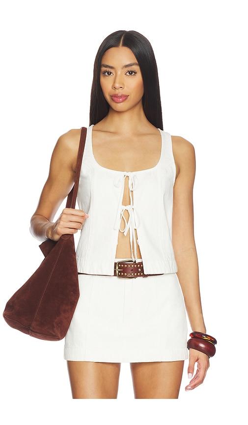 Show Me Your Mumu Lena Tie Tank in White by SHOW ME YOUR MUMU