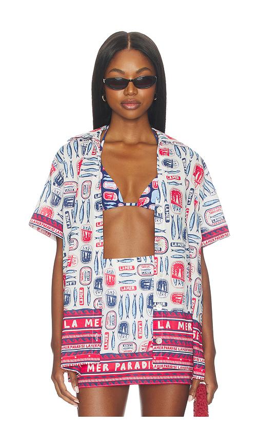 Show Me Your Mumu Parker Button Down in Red by SHOW ME YOUR MUMU