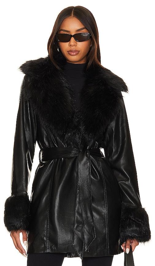 Show Me Your Mumu Penny Lane Coat in Black by SHOW ME YOUR MUMU