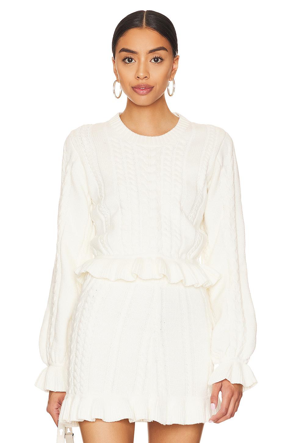 Show Me Your Mumu Ridley Ruffle Sweater in Cream by SHOW ME YOUR MUMU