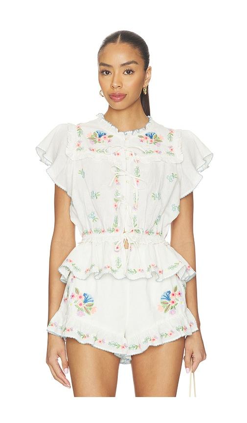 Show Me Your Mumu Romey Top in Ivory by SHOW ME YOUR MUMU