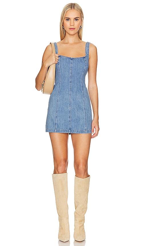 Show Me Your Mumu Steph Mini Dress in Denim-Medium by SHOW ME YOUR MUMU