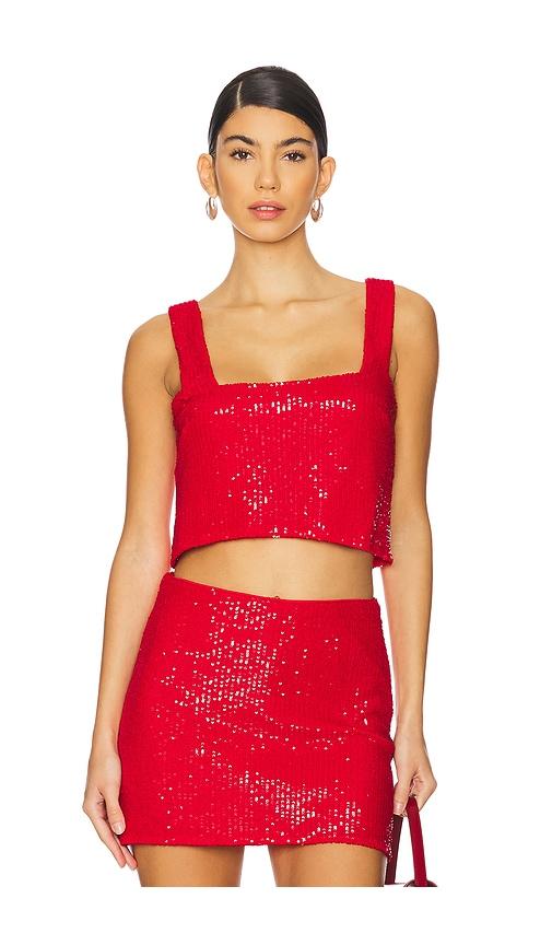 Show Me Your Mumu Tara Crop Top in Red by SHOW ME YOUR MUMU
