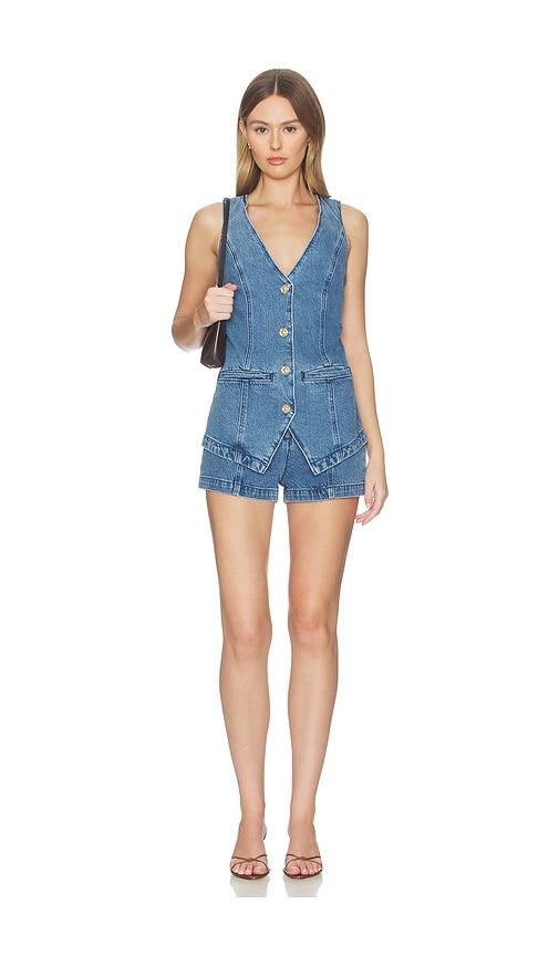 Show Me Your Mumu Venture Out Romper in Blue by SHOW ME YOUR MUMU