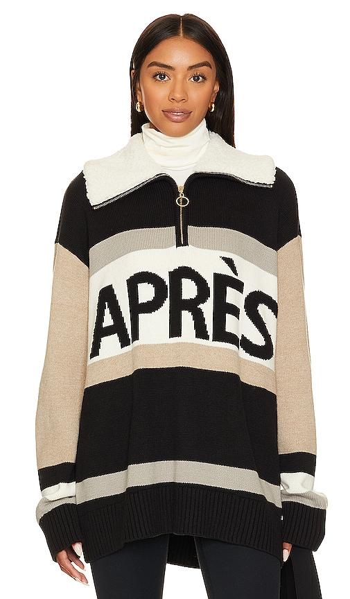 Show Me Your Mumu Weston Half Zip Pullover in Black, White by SHOW ME YOUR MUMU