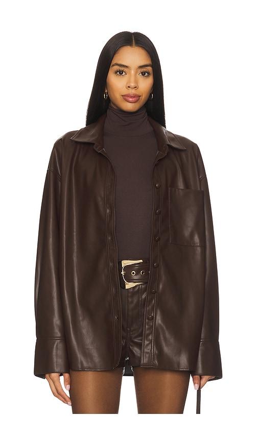 Show Me Your Mumu x REVOLVE Lincoln Shirt Jacket in Chocolate by SHOW ME YOUR MUMU