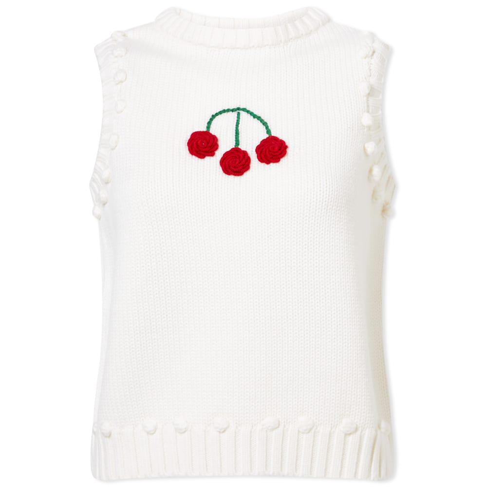 Shrimps Cherry Knit Vest by SHRIMPS