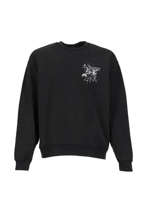 graphic-print washed sweatshirt by SHT