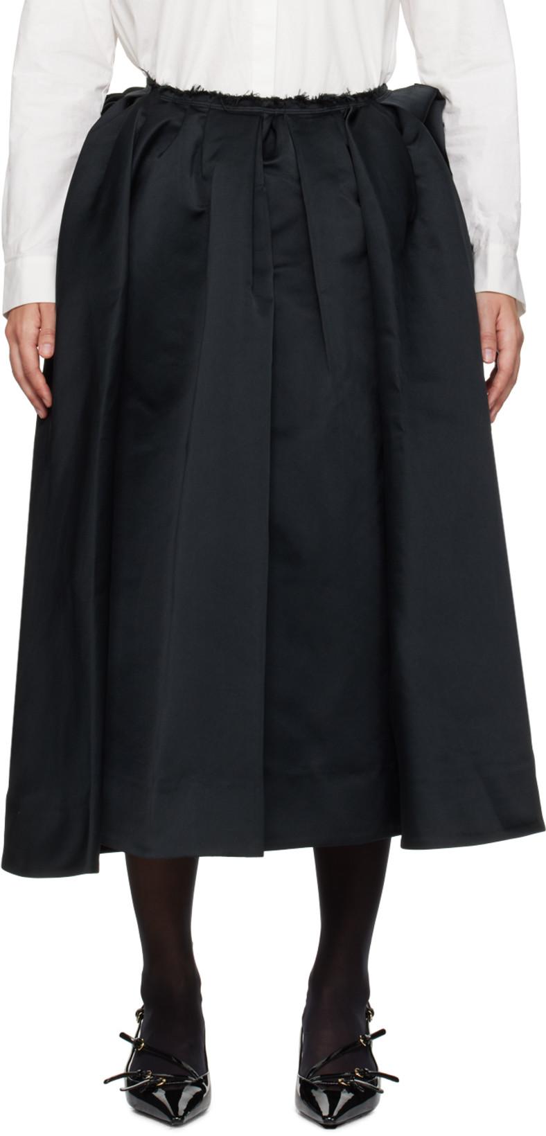 Black Vintage Irregular Miniskirt by SHUSHU/TONG