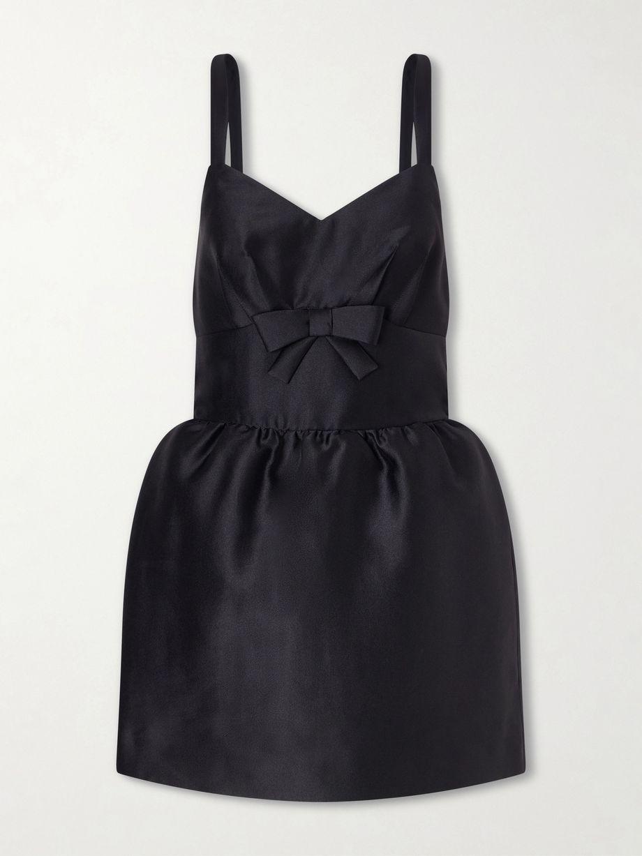 Bow-detailed gathered crepe mini dress by SHUSHU/TONG