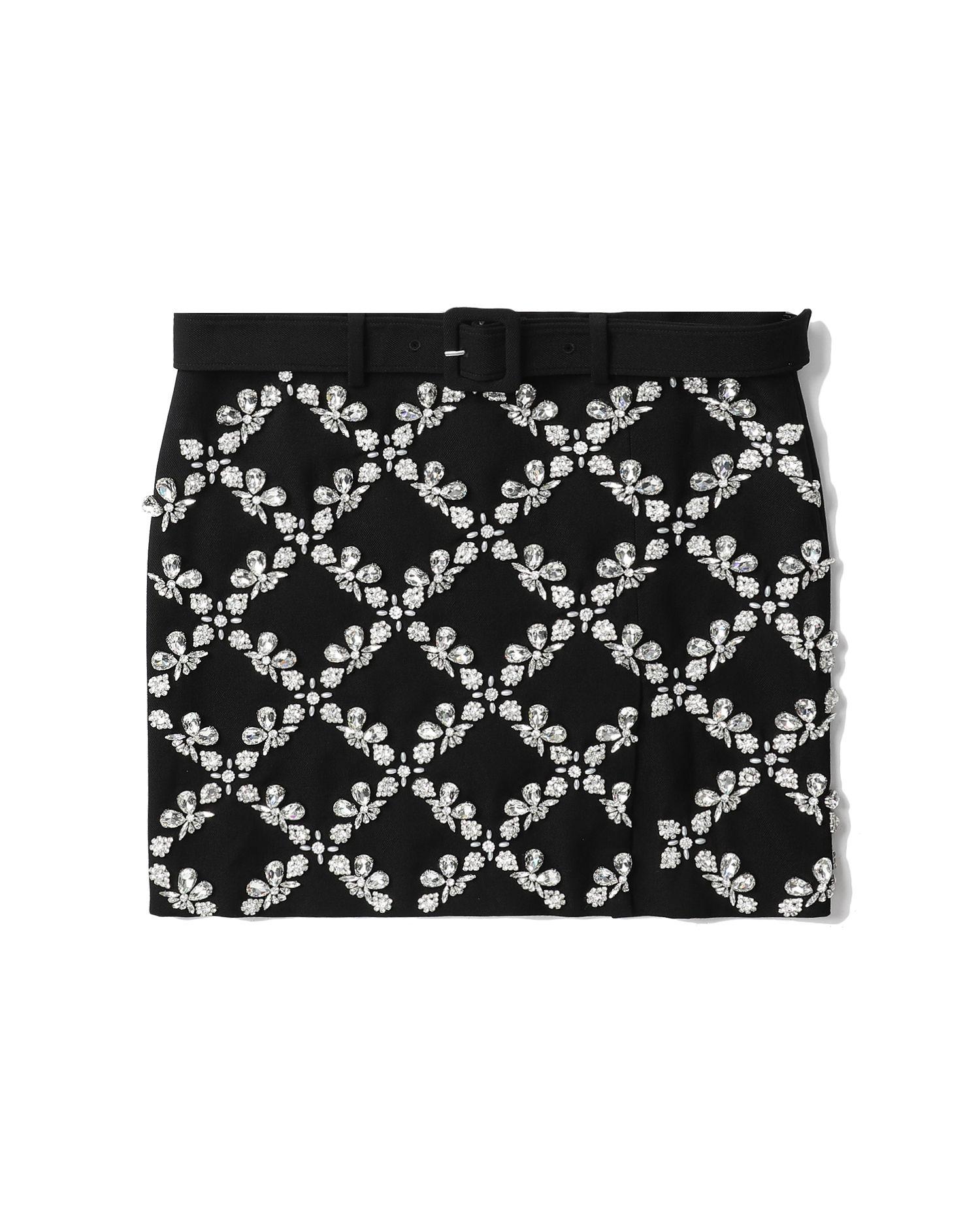 Crystal embellished mini skirt by SHUSHU/TONG