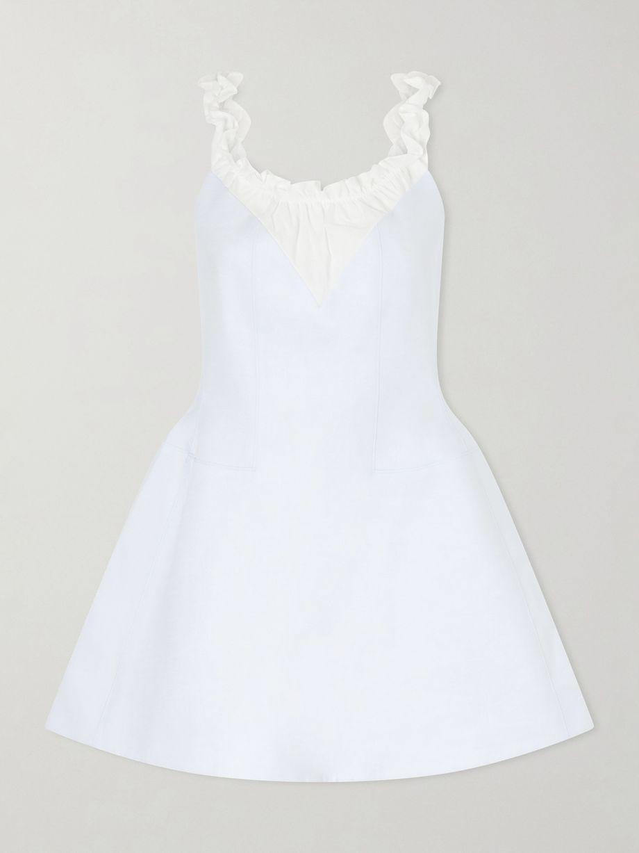 Gathered paneled linen mini dress by SHUSHU/TONG