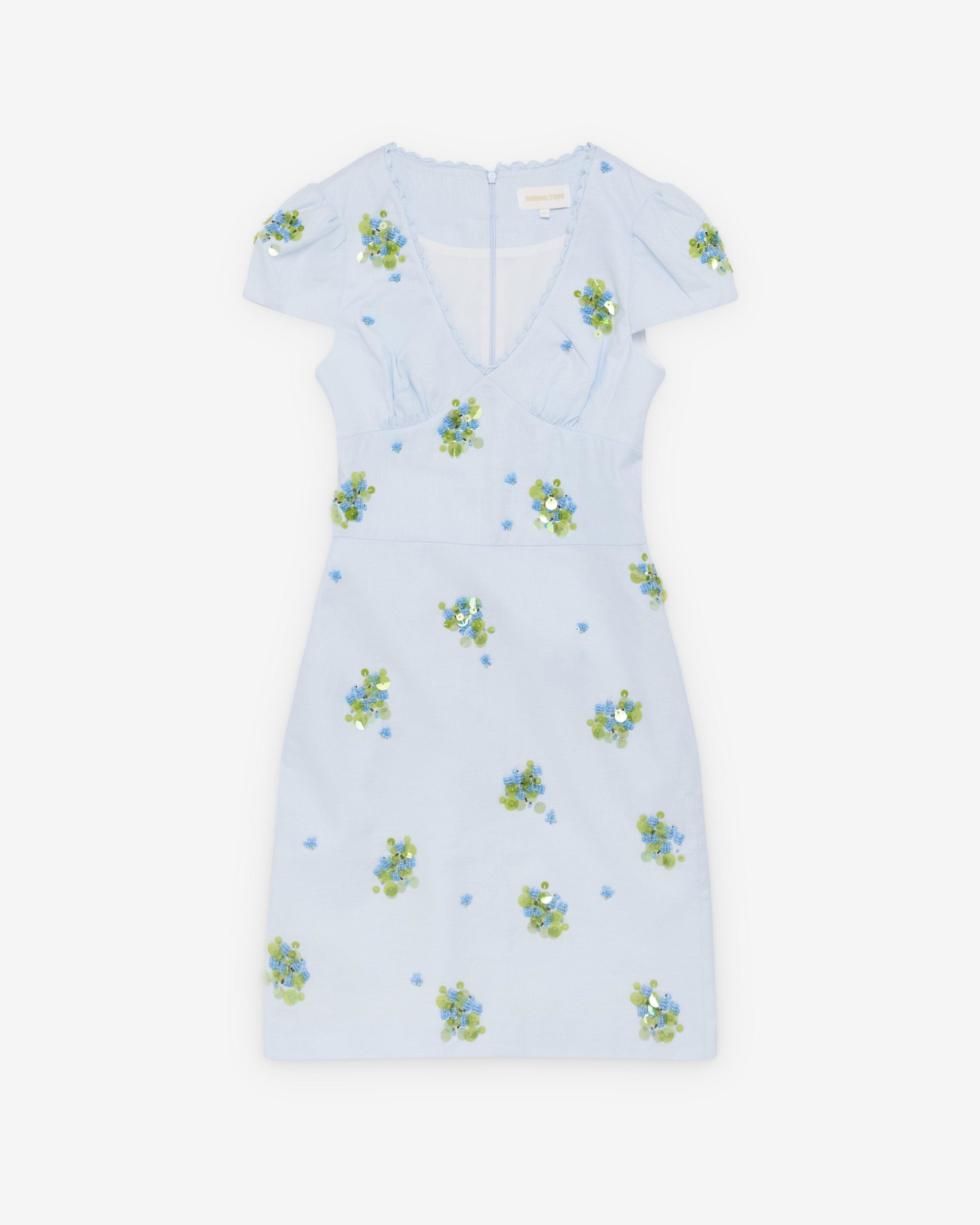 SHUSHU/TONG - Women's Beaded Dress - (Blue) by SHUSHU/TONG