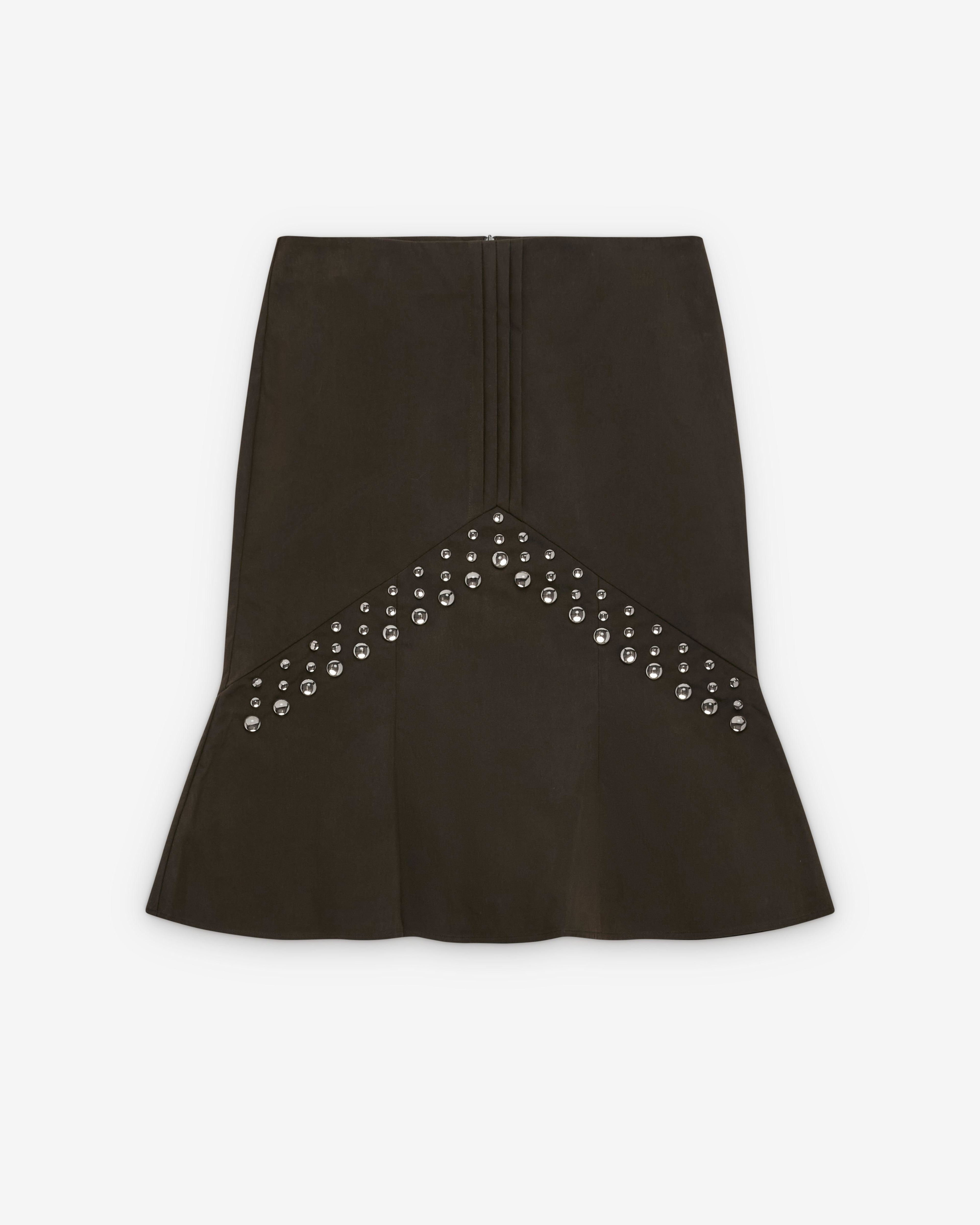 SHUSHU/TONG - Women's Flared Midi Skirt - (Green) by SHUSHU/TONG