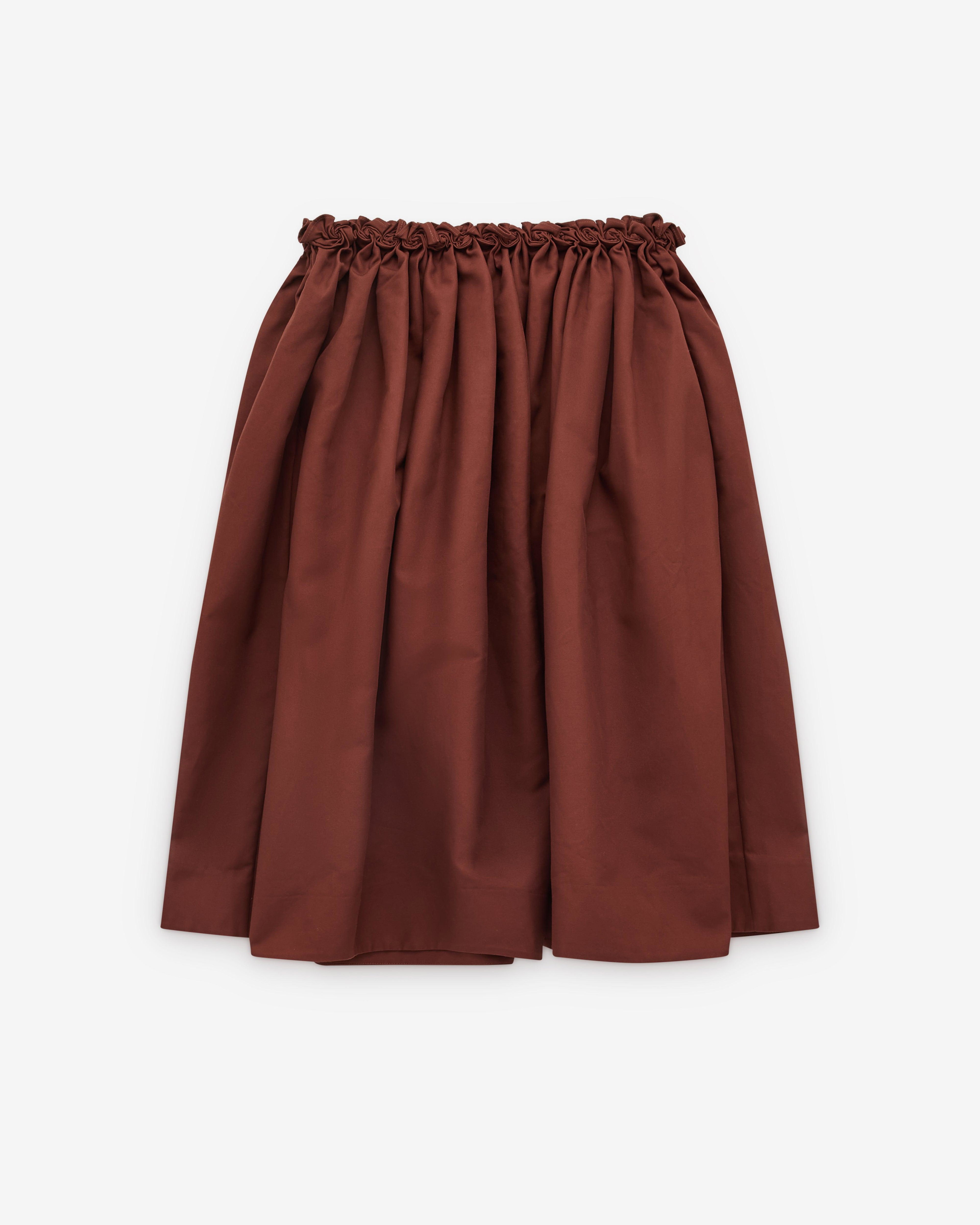 SHUSHU/TONG - Women’s Floral Waist Long Skirt - (Brown) by SHUSHU/TONG