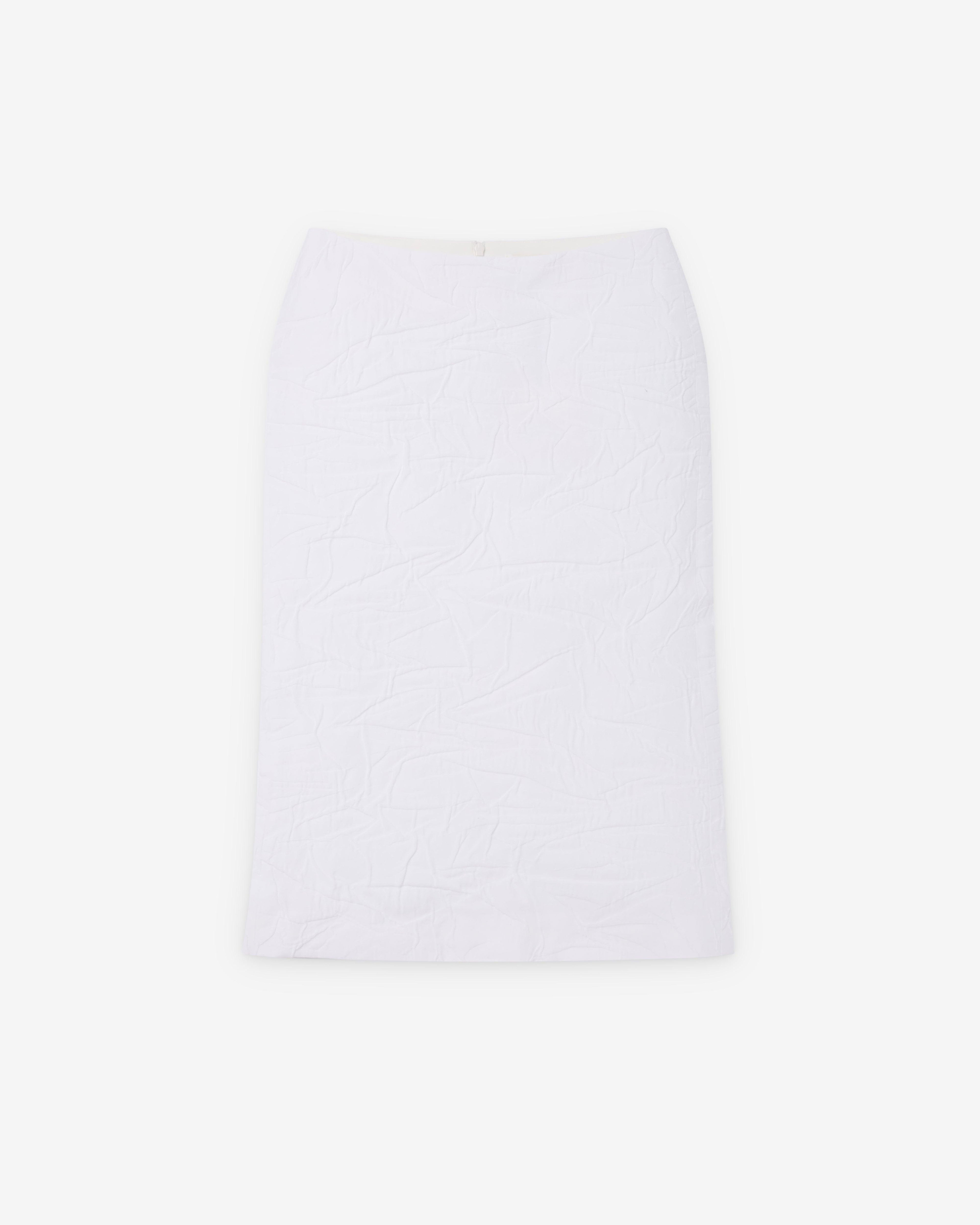 SHUSHU/TONG - Women's Trumpet Hem Skirt - (White) by SHUSHU/TONG