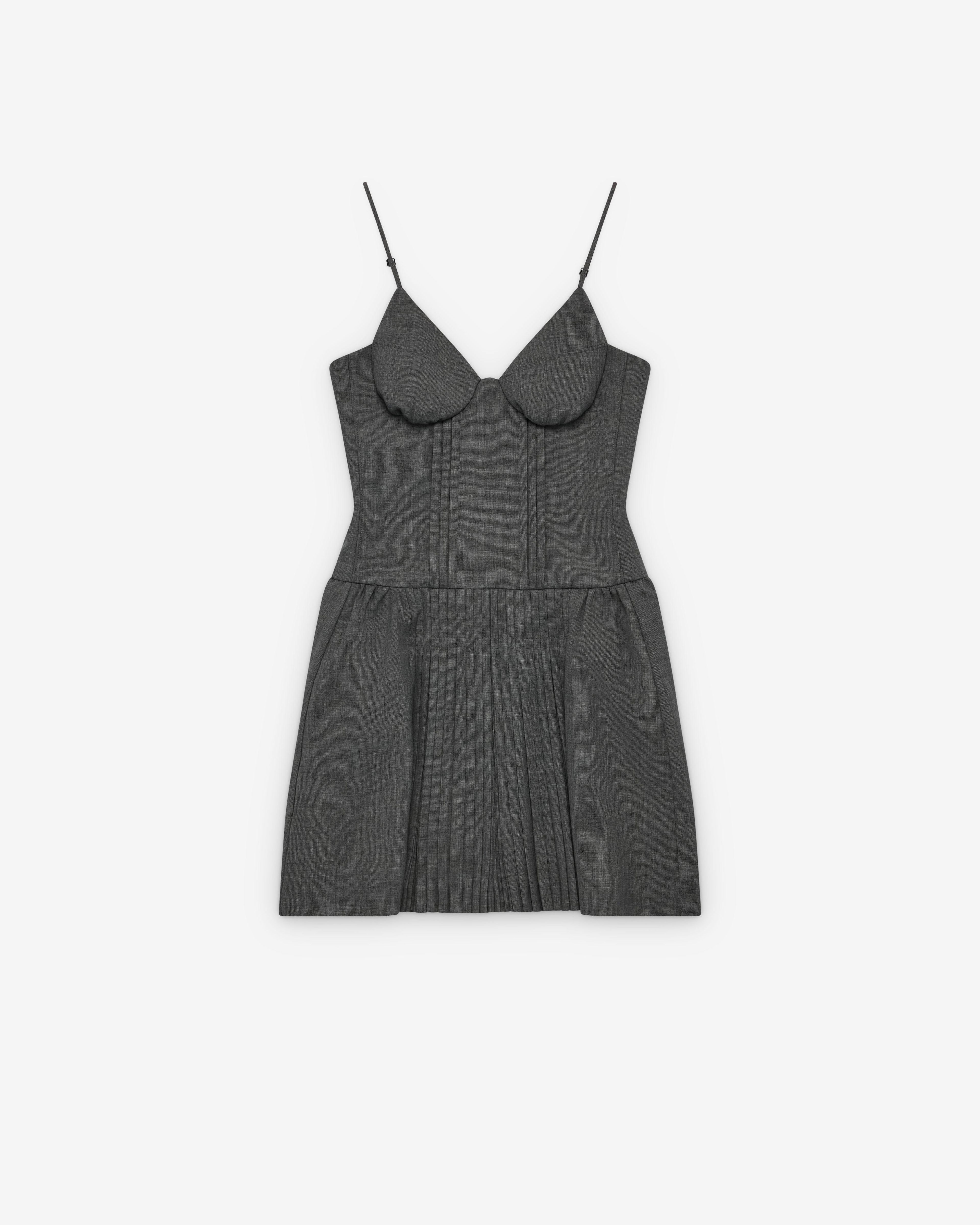 SHUSHU/TONG - Women's Tuck Detail Bustier Slip Dress - (Grey) by SHUSHU/TONG