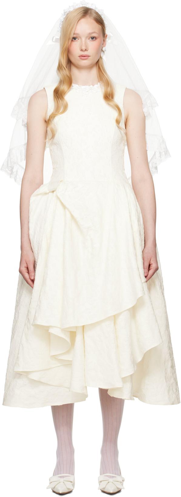 SSENSE Exclusive Bridal Capsule Irregular Hem Midi Dress by SHUSHU/TONG