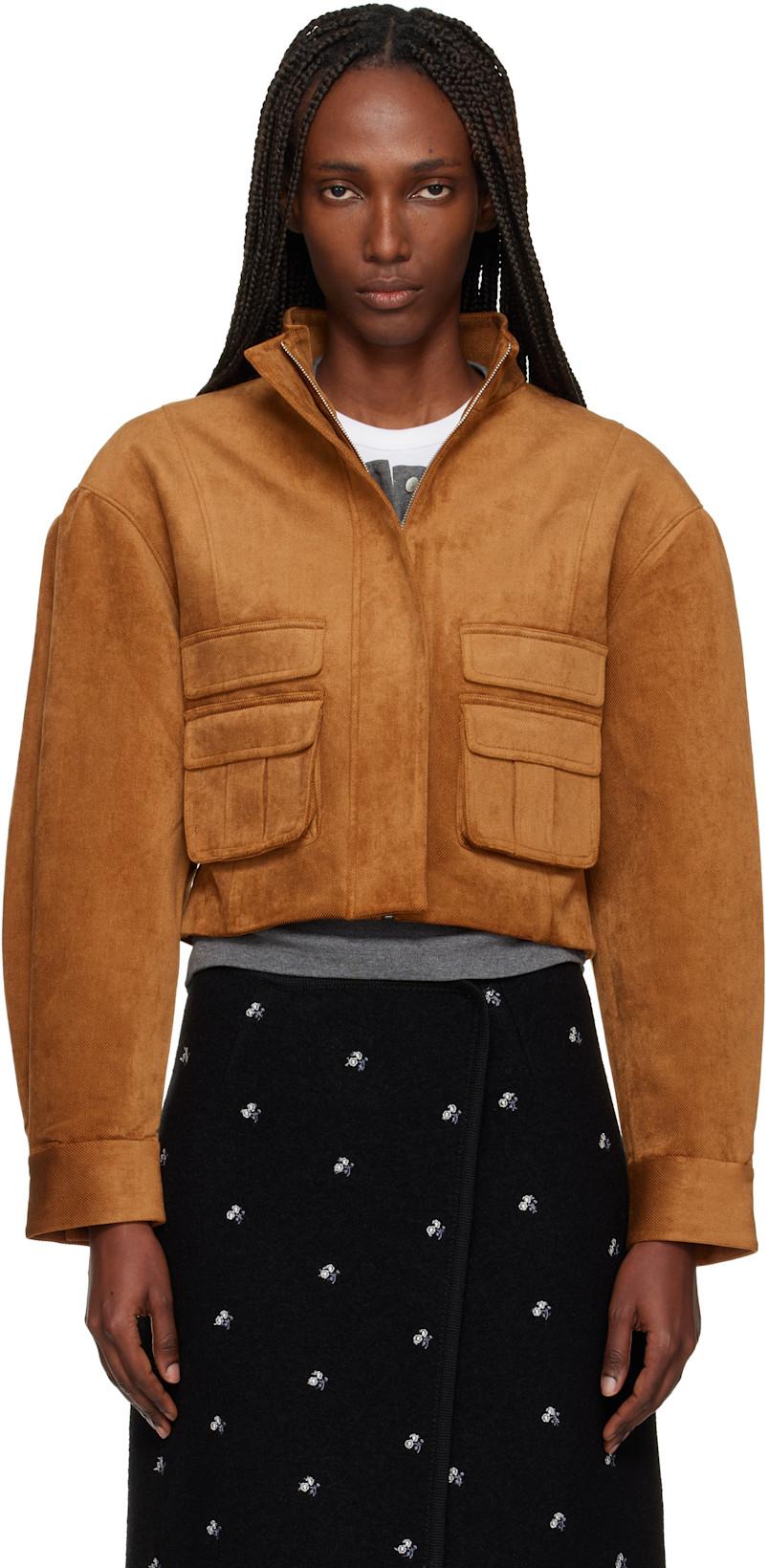 Tan 3D Pocket Wide-Sleeve Jacket by SHUSHU/TONG