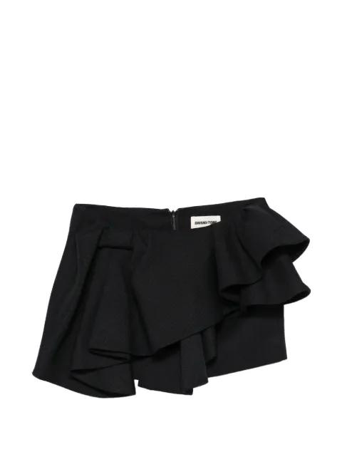 asymmetrical bow ruffled mini skirt by SHUSHU/TONG