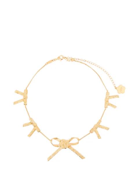 bow-detail rose necklace by SHUSHU/TONG
