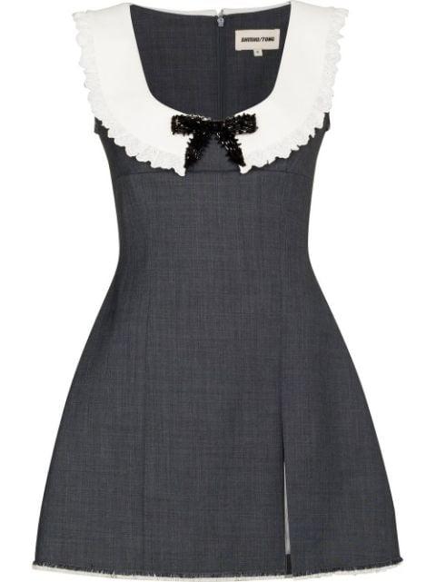 bow-detail sleeveless dress by SHUSHU/TONG
