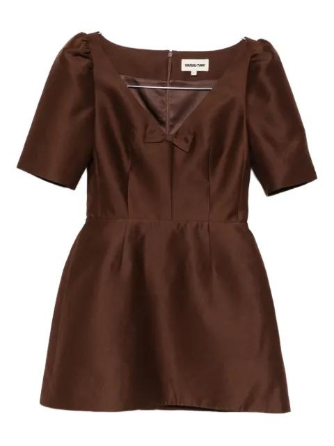 bow-detailing puff-sleeve dress by SHUSHU/TONG