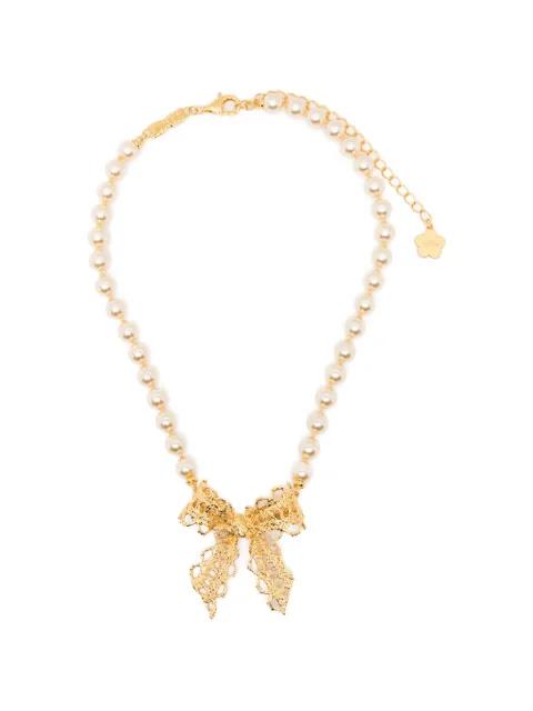 bow-pendant necklace by SHUSHU/TONG
