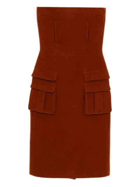bow strapless dress by SHUSHU/TONG