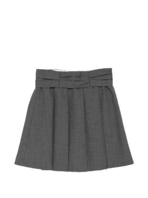 draped-waist pleated skirt by SHUSHU/TONG