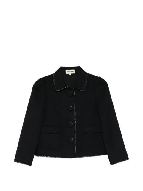 frayed collared jacket by SHUSHU/TONG
