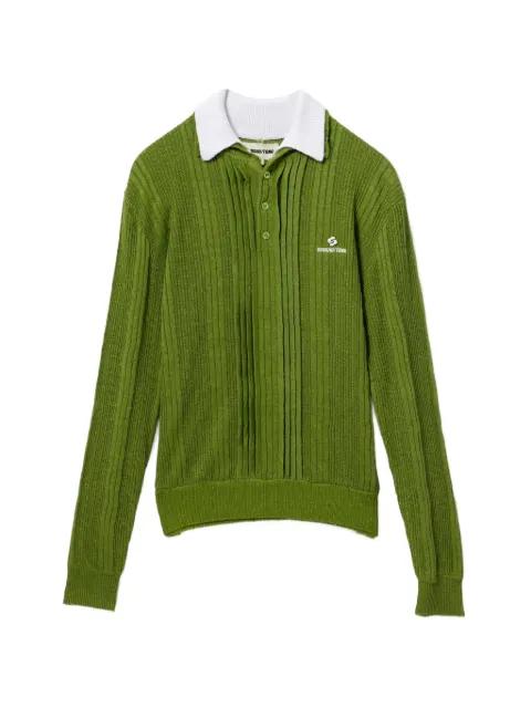 linen ribbed polo by SHUSHU/TONG