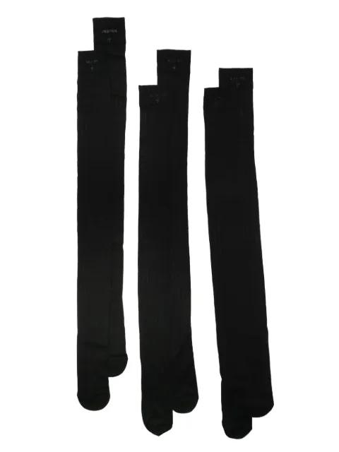 logo-embroidered socks (pack of three) by SHUSHU/TONG