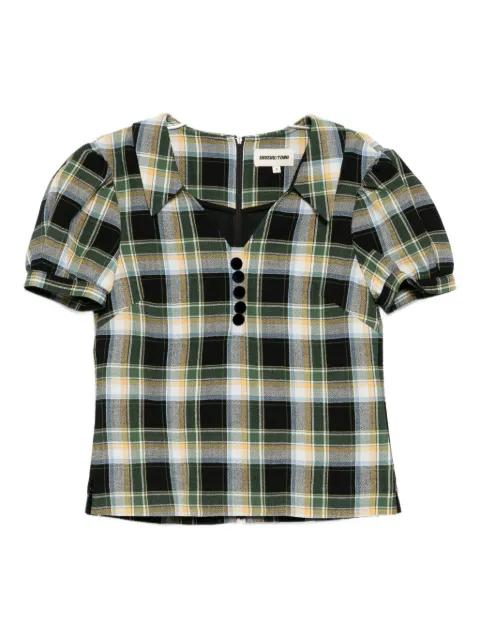 plaid blouse by SHUSHU/TONG
