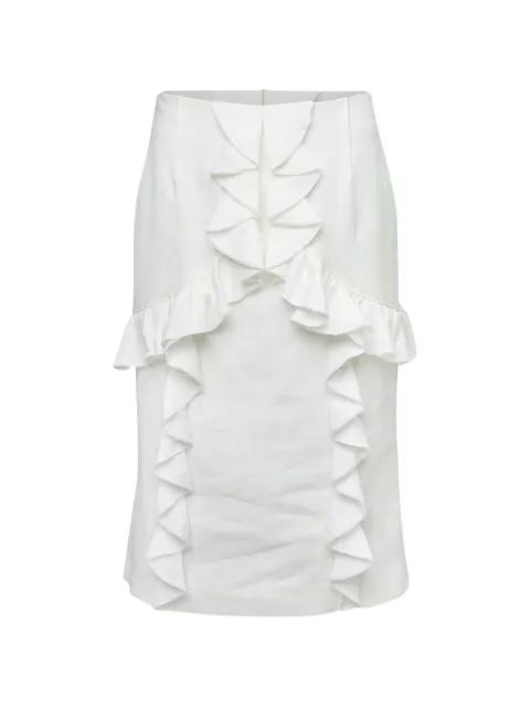 ruffle-trimmed flared skirt by SHUSHU/TONG
