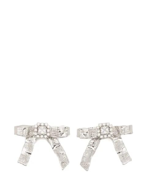 x YVMIN Foil Ribbon embellished earrings by SHUSHU/TONG