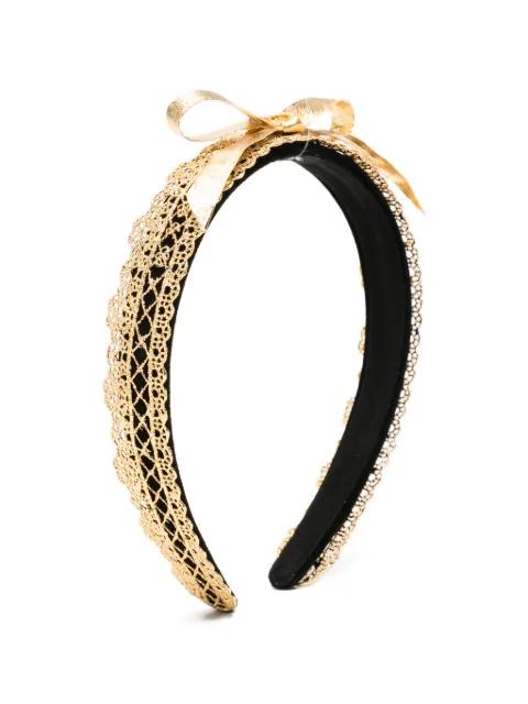 x Yvmin lace-trim bow-detail headband by SHUSHU/TONG