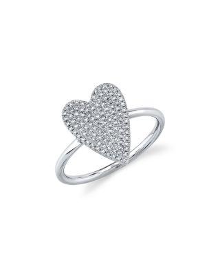 14K White Gold Kate Diamond Heart Ring by SHY CREATION